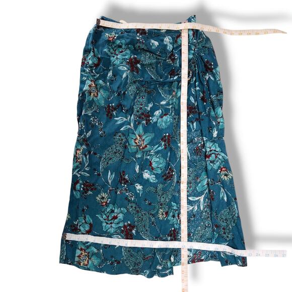 NWT Band of the Free Celene Floral Layered Midi Skirt Sz. M [8-10] Deep Teal - Picture 8 of 9